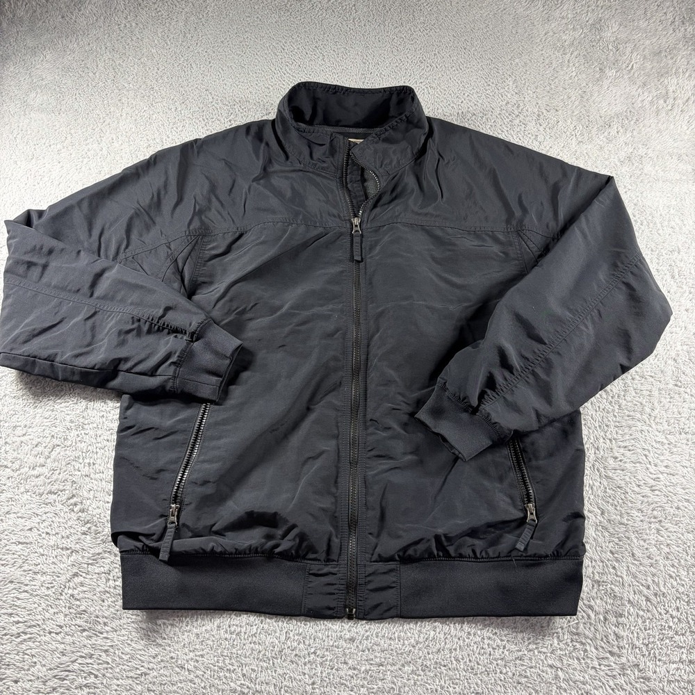 Duluth Trading Bomber Jacket Mens Large Lightweight Lined Nylon Poly Minimalist